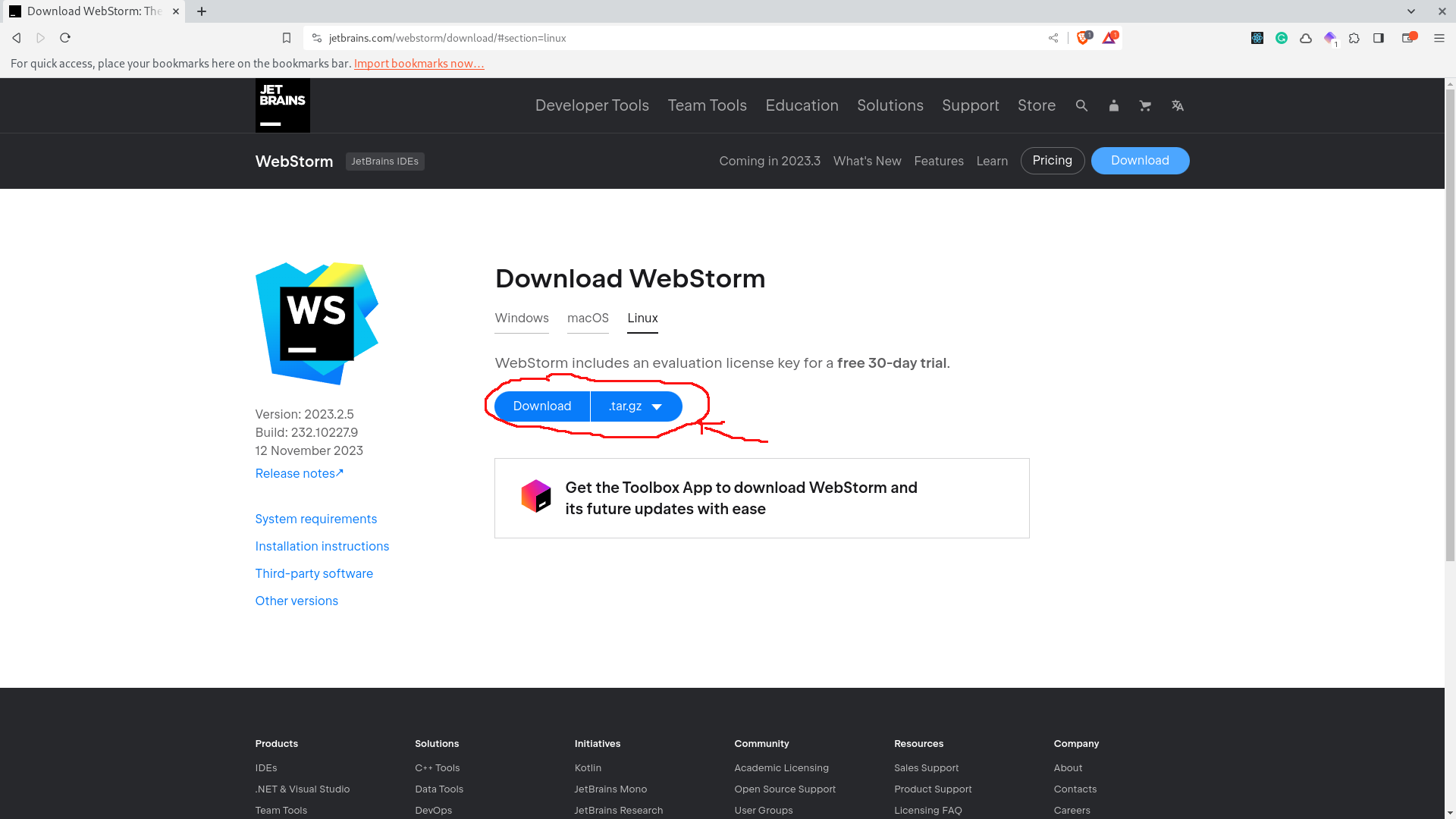 Webstorm download site